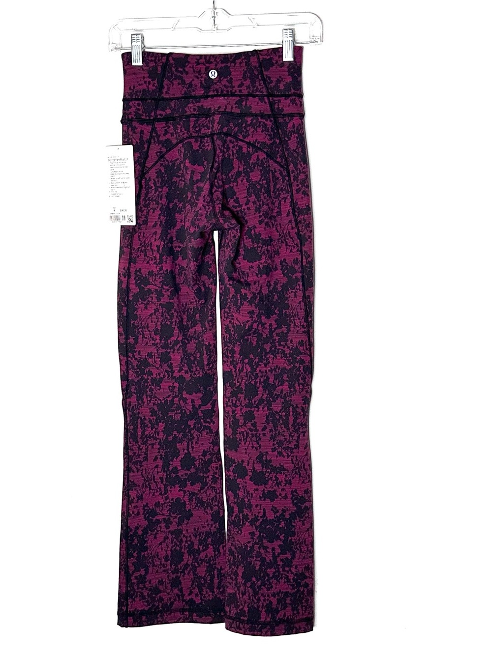 NWT Lululemon Groove Pant Bootcut Scatter Blossom Jacquard Garnet Black 4 - Picture 7 of 7